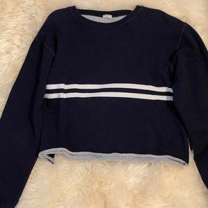 Brandy Melville Navy & White Striped Sweater